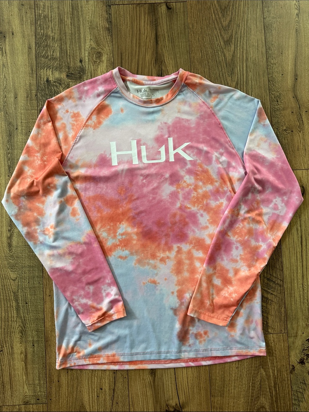 Men's Huk Tie-Dye Performance Long Sleeve Shirt - Size Small